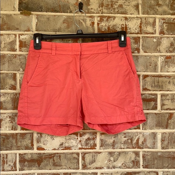 J. Crew Women's Coral Chino Shorts - Picture 1 of 8